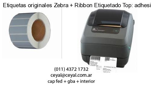 Etiquetas originales Zebra   Ribbon Etiquetado Top: adhesivo   ribbo