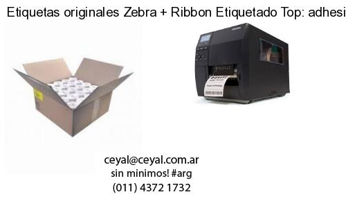 Etiquetas originales Zebra Ribbon Etiquetado Top: adhesivo ribbo