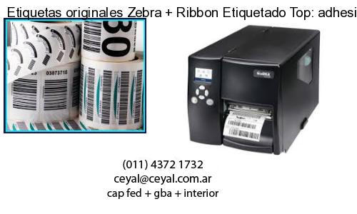 Etiquetas originales Zebra   Ribbon Etiquetado Top: adhesivo   ribbo