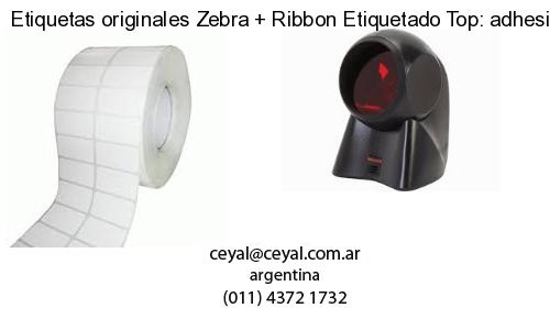 Etiquetas originales Zebra   Ribbon Etiquetado Top: adhesivo   ribbo