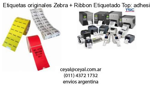Etiquetas originales Zebra   Ribbon Etiquetado Top: adhesivo   ribbo