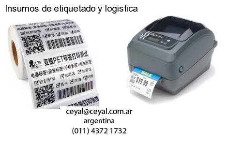 Insumos de etiquetado y logistica