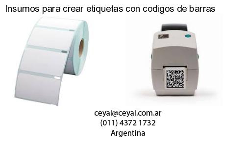 Insumos para crear etiquetas con codigos de barras