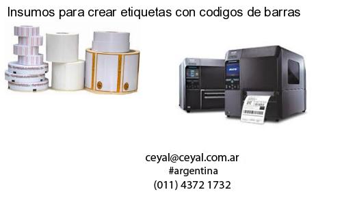 Insumos para crear etiquetas con codigos de barras