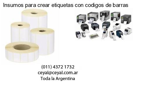 Insumos para crear etiquetas con codigos de barras