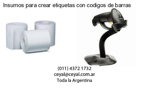 Insumos para crear etiquetas con codigos de barras