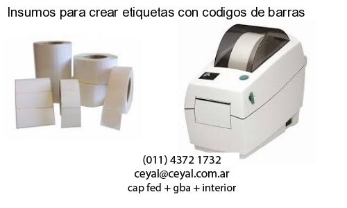 Insumos para crear etiquetas con codigos de barras