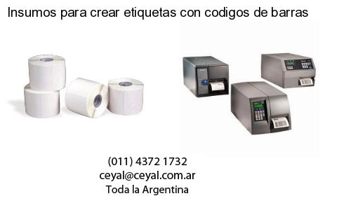 Insumos para crear etiquetas con codigos de barras