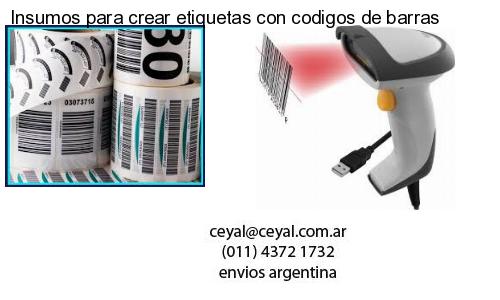 Insumos para crear etiquetas con codigos de barras