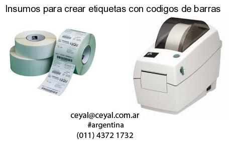 Insumos para crear etiquetas con codigos de barras