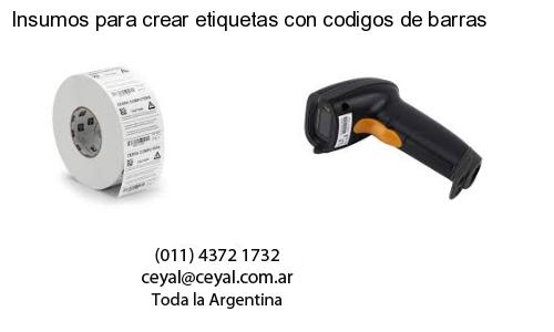 Insumos para crear etiquetas con codigos de barras