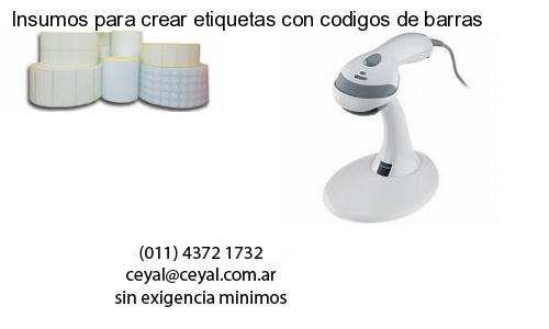 Insumos para crear etiquetas con codigos de barras