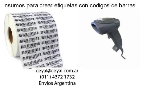 Insumos para crear etiquetas con codigos de barras