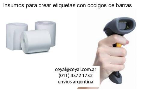 Insumos para crear etiquetas con codigos de barras