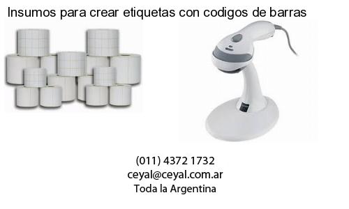 Insumos para crear etiquetas con codigos de barras