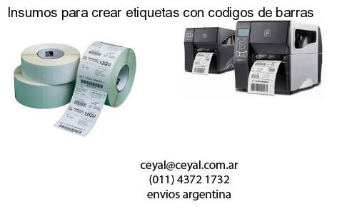 Insumos para crear etiquetas con codigos de barras