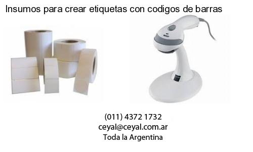 Insumos para crear etiquetas con codigos de barras