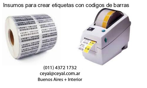 Insumos para crear etiquetas con codigos de barras