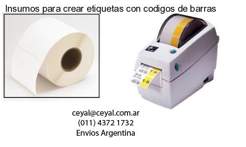 Insumos para crear etiquetas con codigos de barras