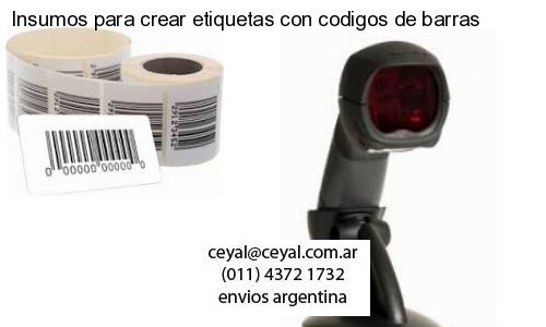 Insumos para crear etiquetas con codigos de barras