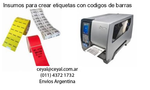 Insumos para crear etiquetas con codigos de barras