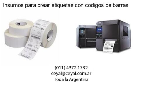 Insumos para crear etiquetas con codigos de barras