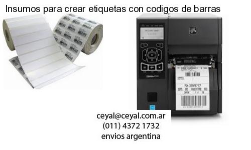 Insumos para crear etiquetas con codigos de barras