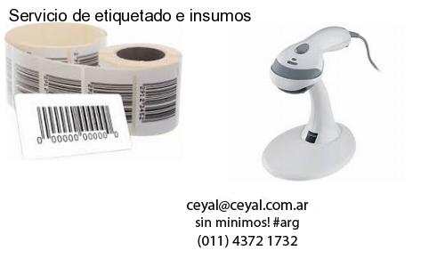 Servicio de etiquetado e insumos