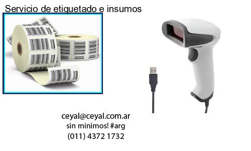 Servicio de etiquetado e insumos