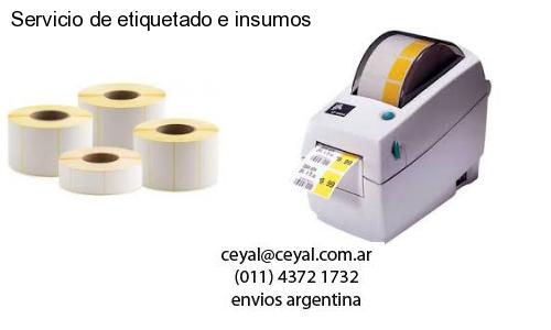 Servicio de etiquetado e insumos
