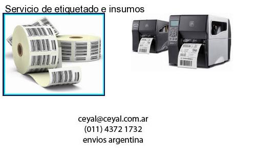 Servicio de etiquetado e insumos