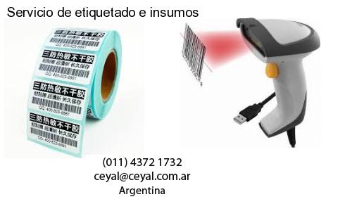 Servicio de etiquetado e insumos