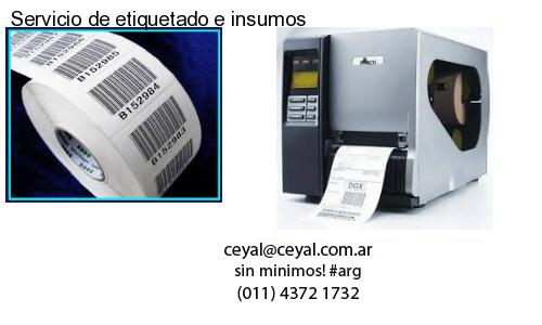 Servicio de etiquetado e insumos