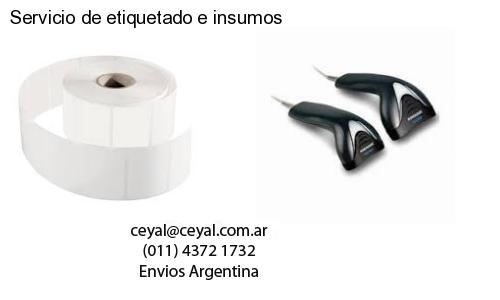 Servicio de etiquetado e insumos