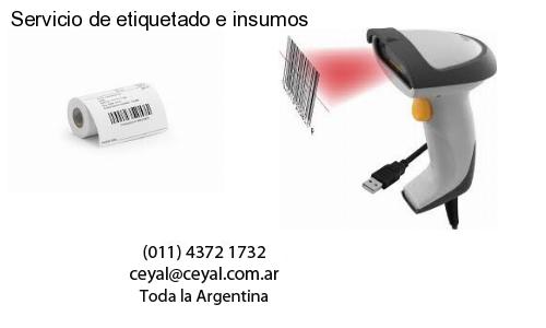 Servicio de etiquetado e insumos