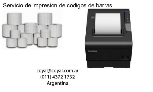 Servicio de impresion de codigos de barras