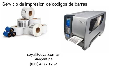 Servicio de impresion de codigos de barras