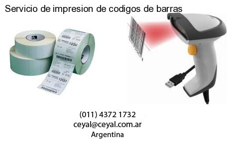 Servicio de impresion de codigos de barras