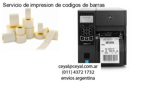 Servicio de impresion de codigos de barras