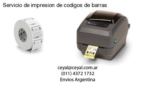 Servicio de impresion de codigos de barras