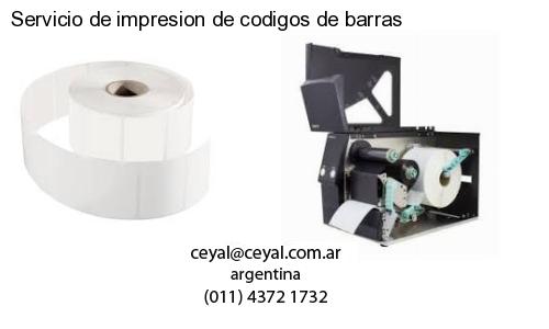 Servicio de impresion de codigos de barras