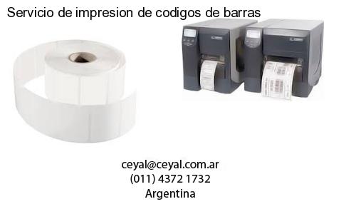 Servicio de impresion de codigos de barras