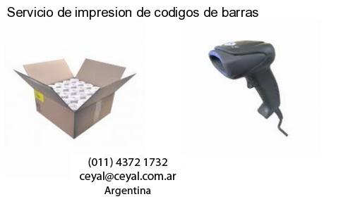 Servicio de impresion de codigos de barras
