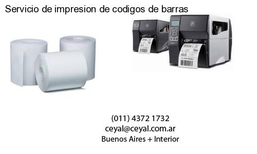Servicio de impresion de codigos de barras
