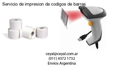 Servicio de impresion de codigos de barras
