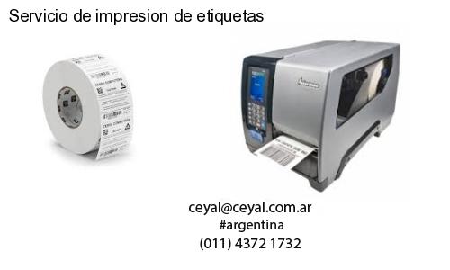 Servicio de impresion de etiquetas