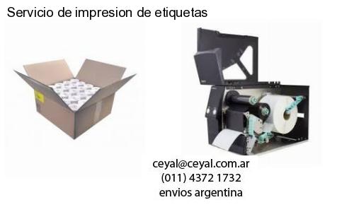 Servicio de impresion de etiquetas