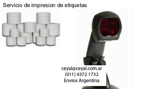 Servicio de impresion de etiquetas