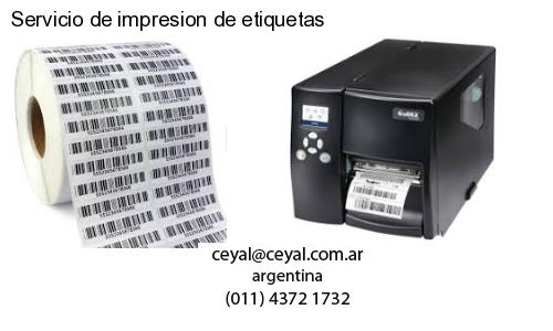 Servicio de impresion de etiquetas