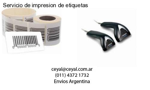 Servicio de impresion de etiquetas